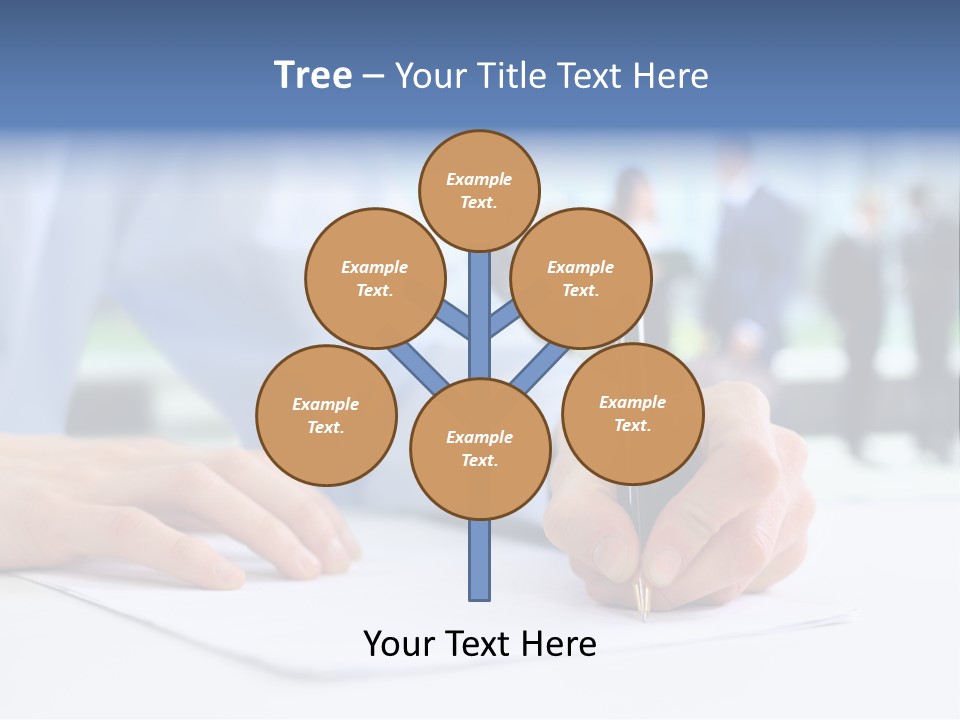 Management Text Hand PowerPoint Template