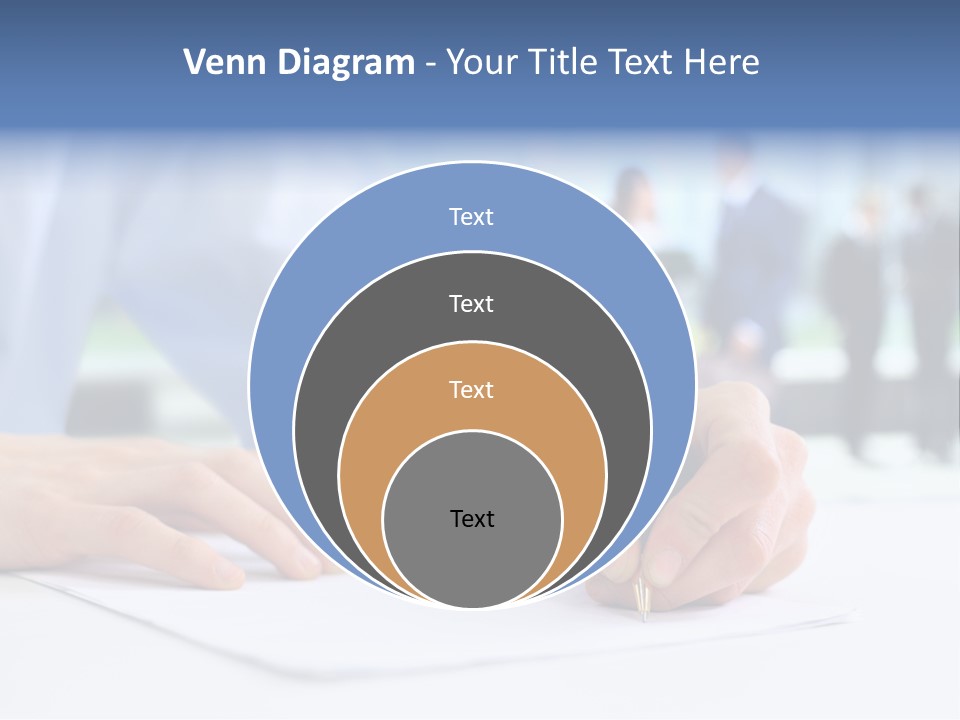Management Text Hand PowerPoint Template