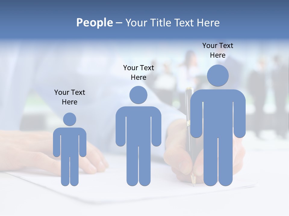 Management Text Hand PowerPoint Template