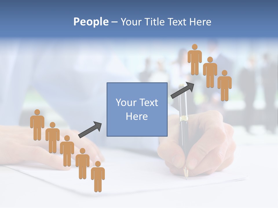 Management Text Hand PowerPoint Template