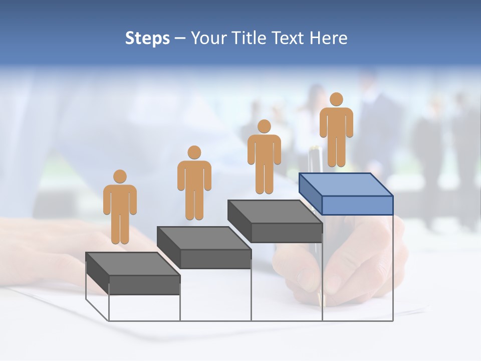 Management Text Hand PowerPoint Template