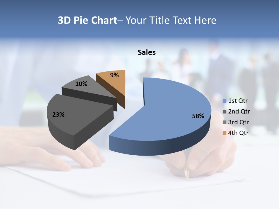 Management Text Hand PowerPoint Template