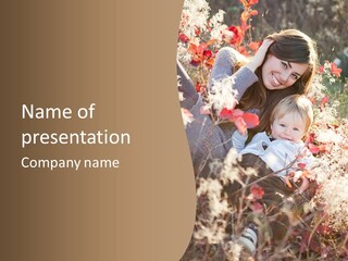 Red Season Girl PowerPoint Template