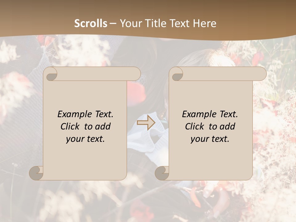 Red Season Girl PowerPoint Template