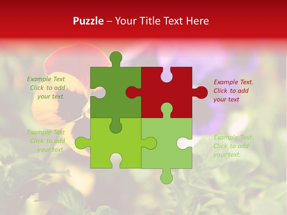 Pansy Colorful Flower PowerPoint Template