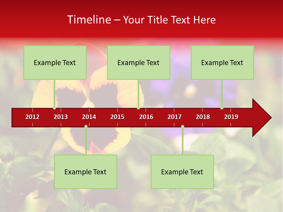 Pansy Colorful Flower PowerPoint Template