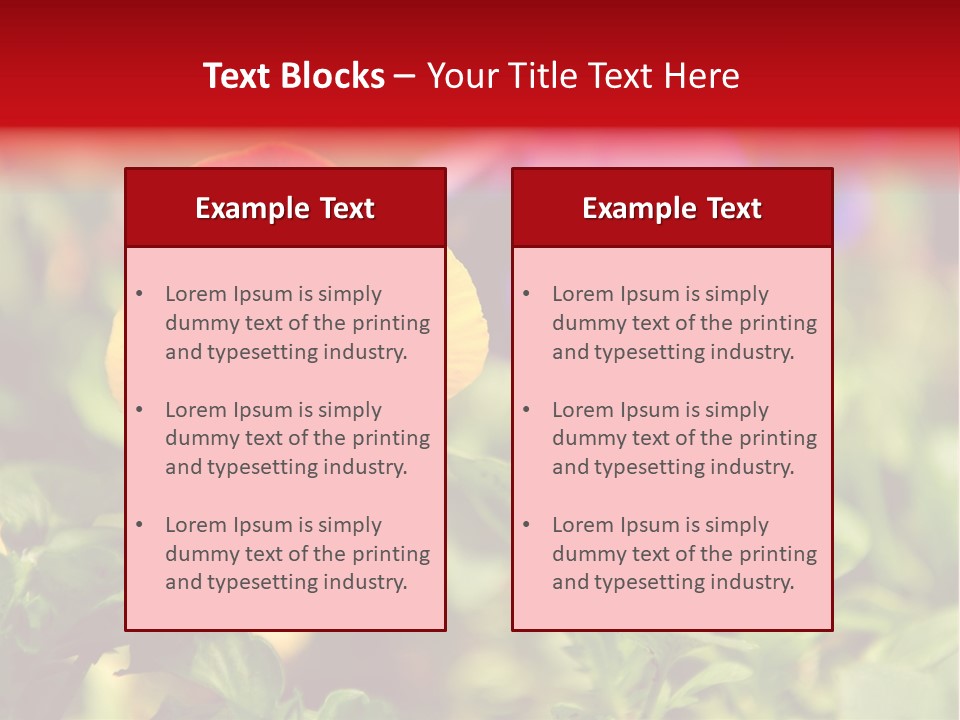 Pansy Colorful Flower PowerPoint Template