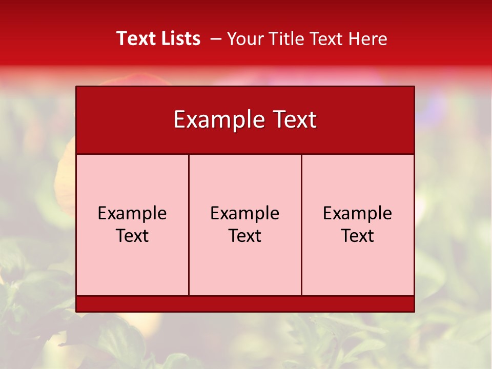 Pansy Colorful Flower PowerPoint Template