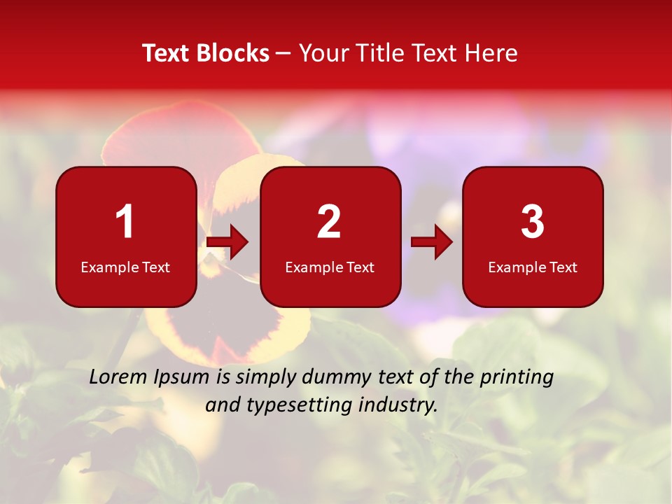 Pansy Colorful Flower PowerPoint Template