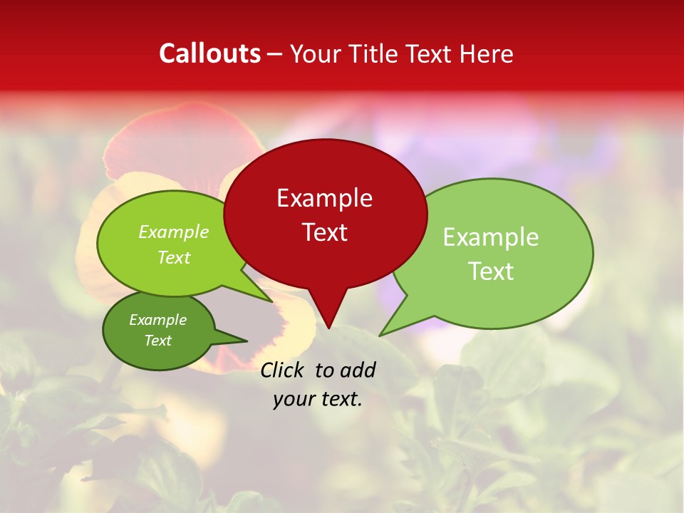 Pansy Colorful Flower PowerPoint Template
