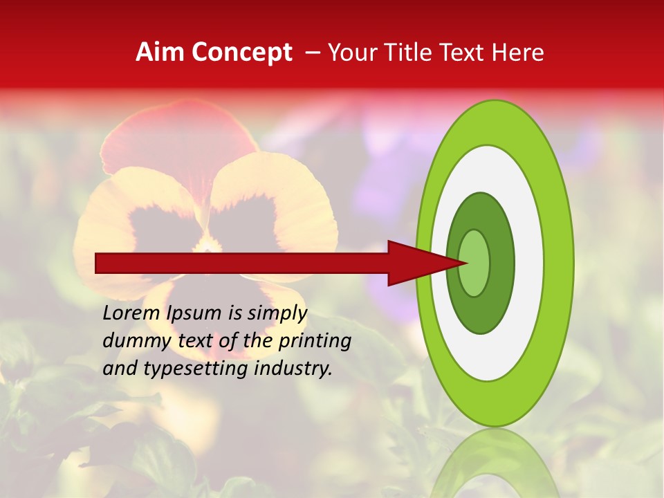 Pansy Colorful Flower PowerPoint Template