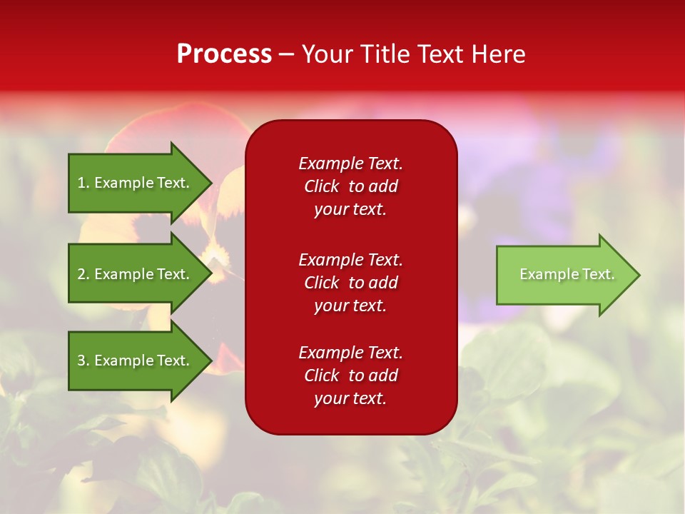 Pansy Colorful Flower PowerPoint Template
