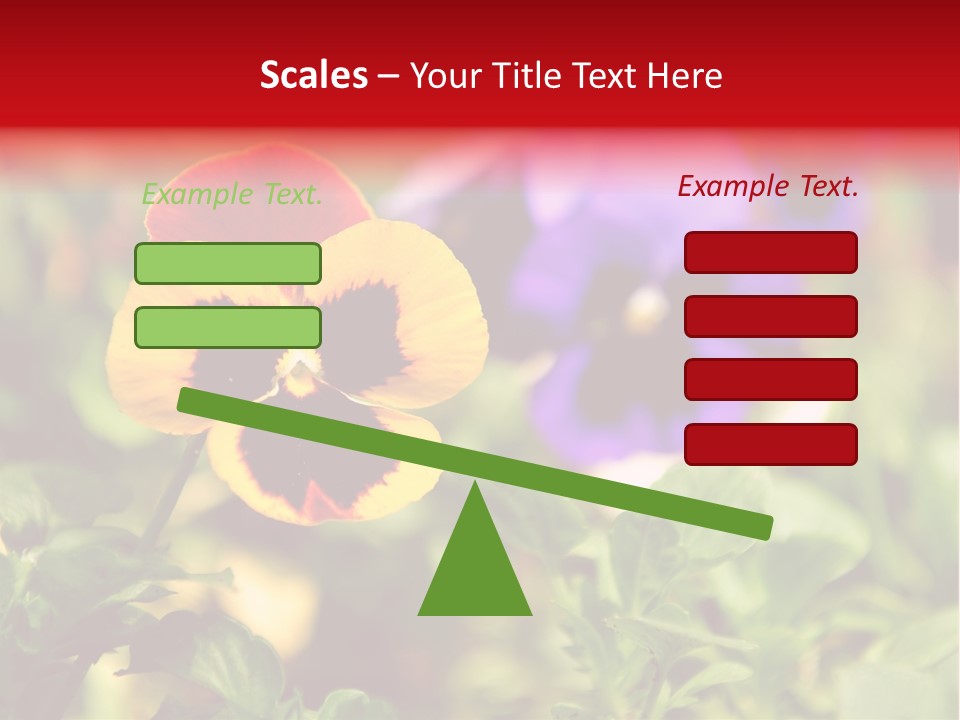 Pansy Colorful Flower PowerPoint Template