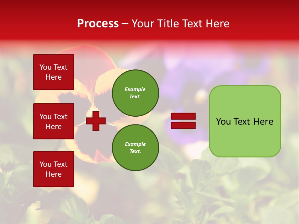 Pansy Colorful Flower PowerPoint Template
