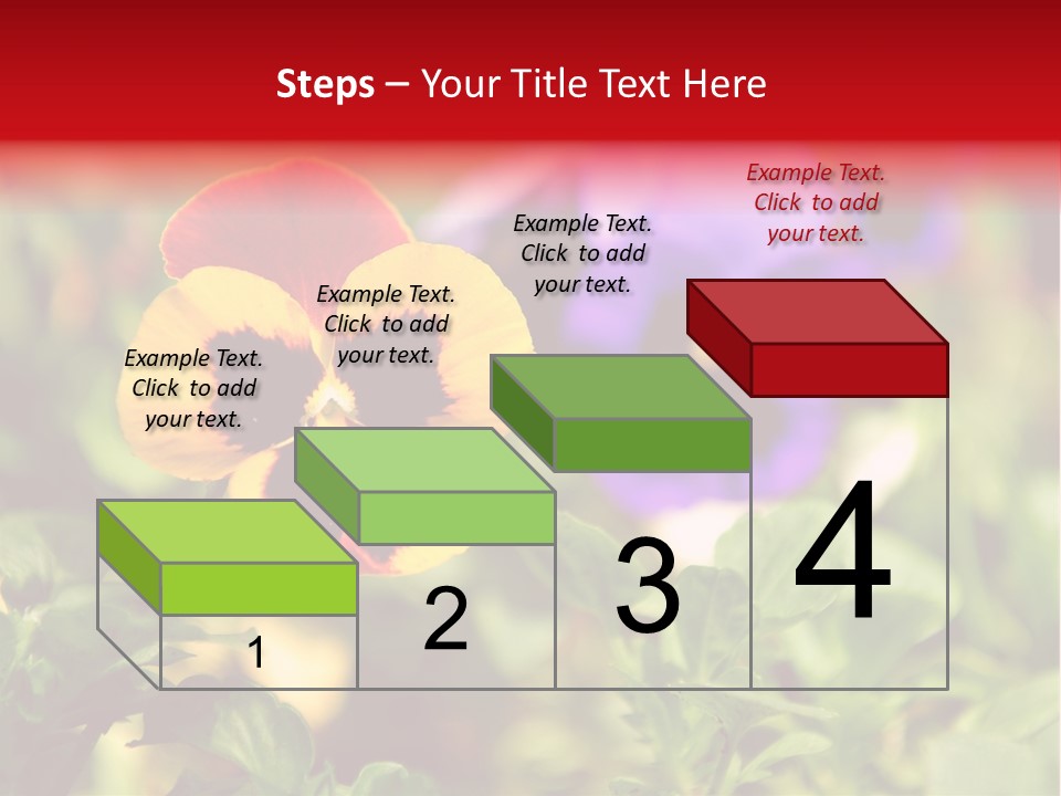 Pansy Colorful Flower PowerPoint Template