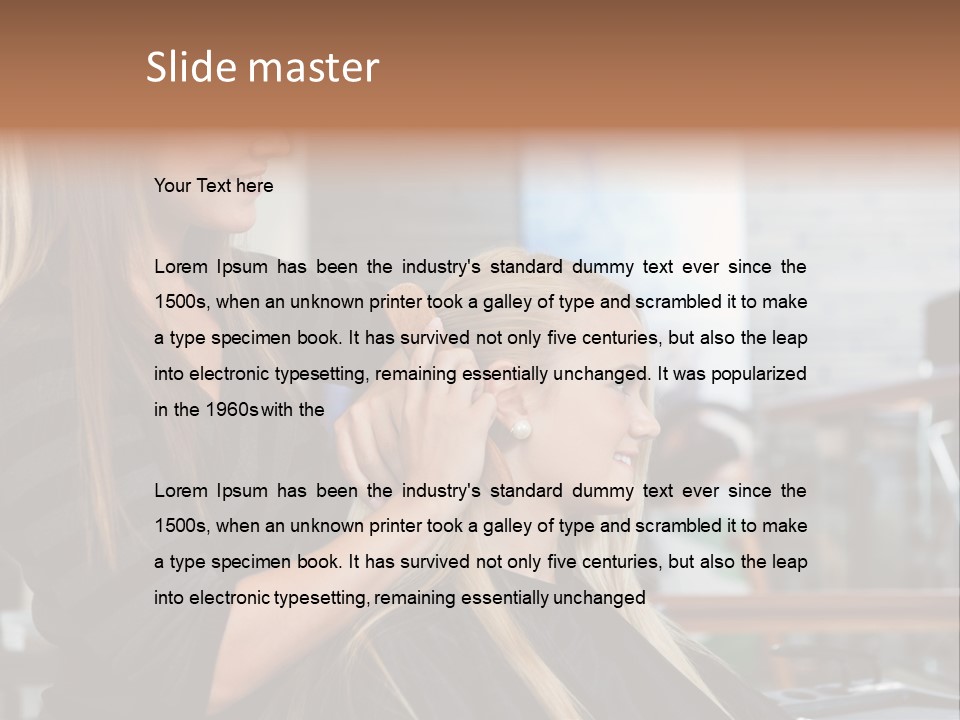 Hairdo Small Women PowerPoint Template