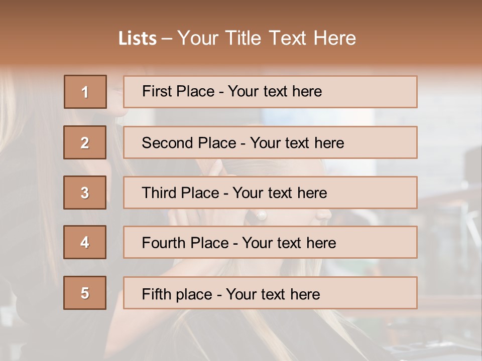 Hairdo Small Women PowerPoint Template