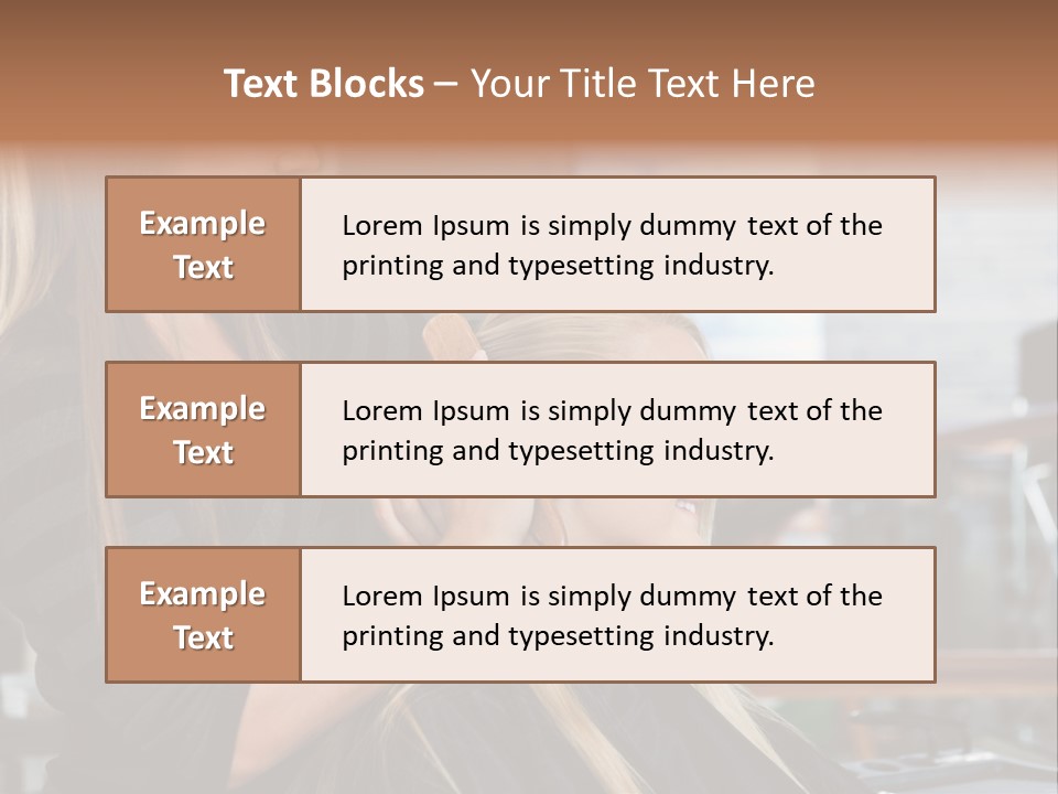 Hairdo Small Women PowerPoint Template