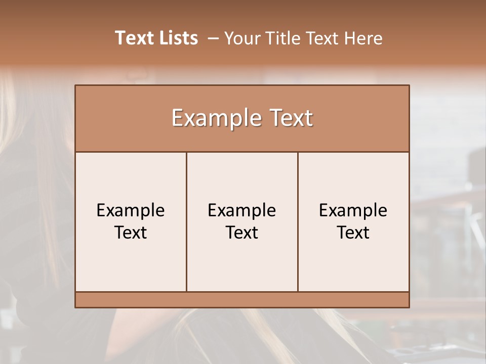 Hairdo Small Women PowerPoint Template