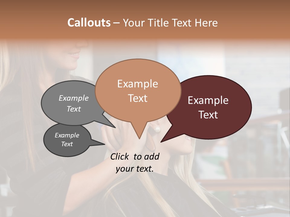 Hairdo Small Women PowerPoint Template