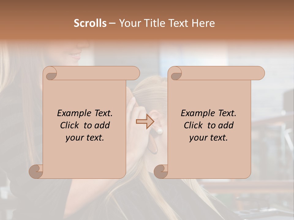 Hairdo Small Women PowerPoint Template
