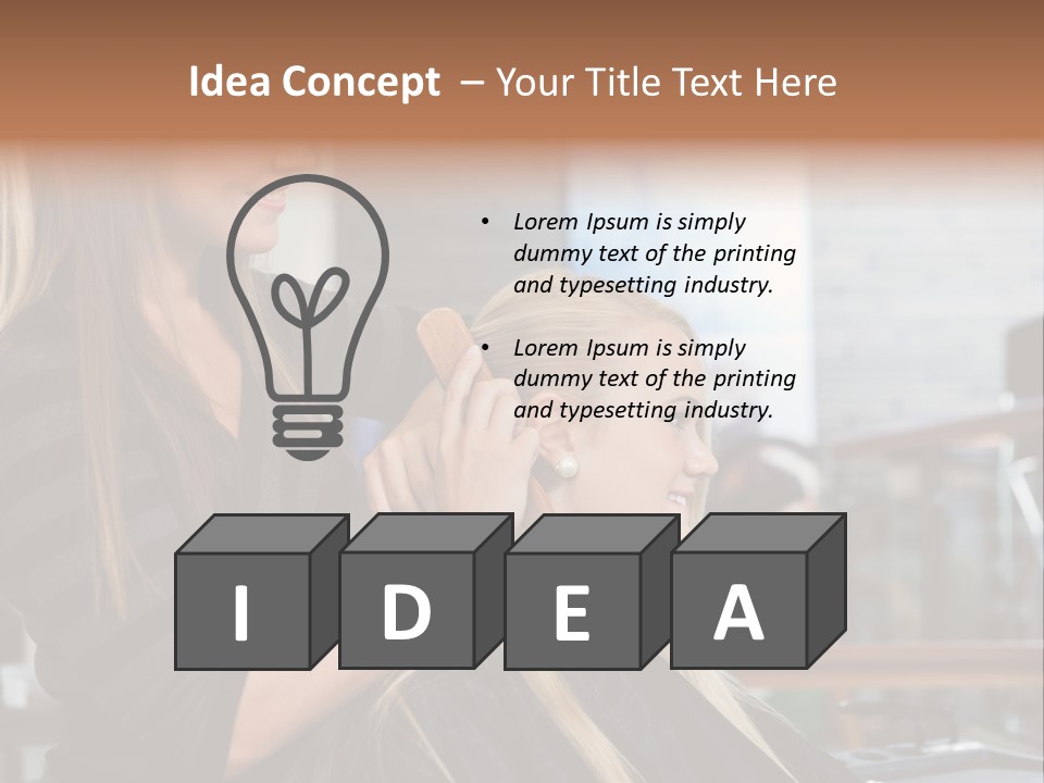 Hairdo Small Women PowerPoint Template