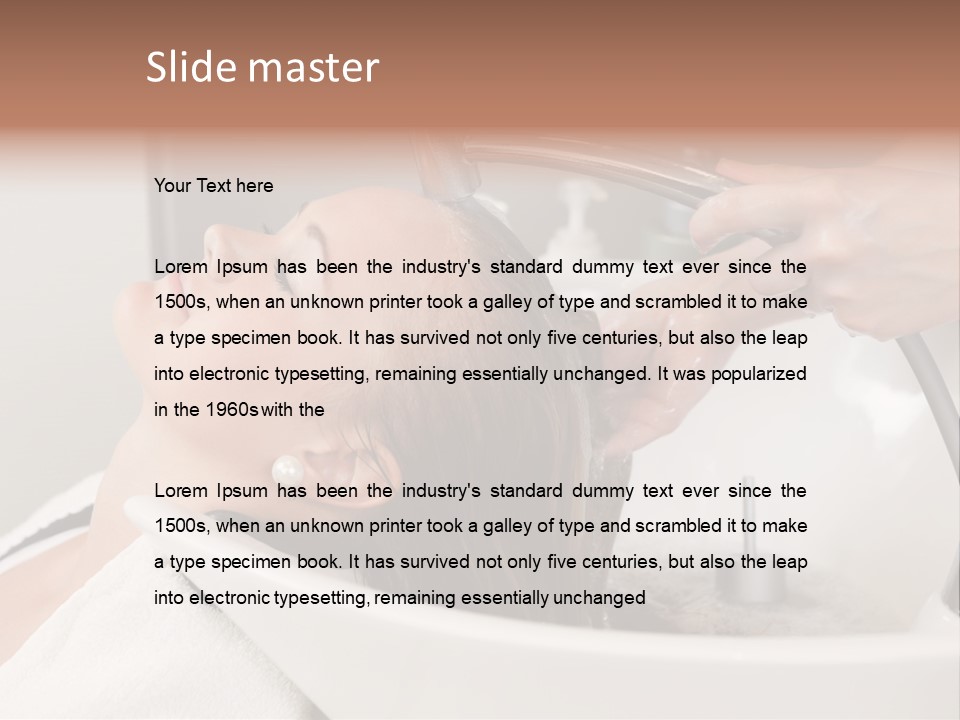 Beauty Hair Faucet PowerPoint Template