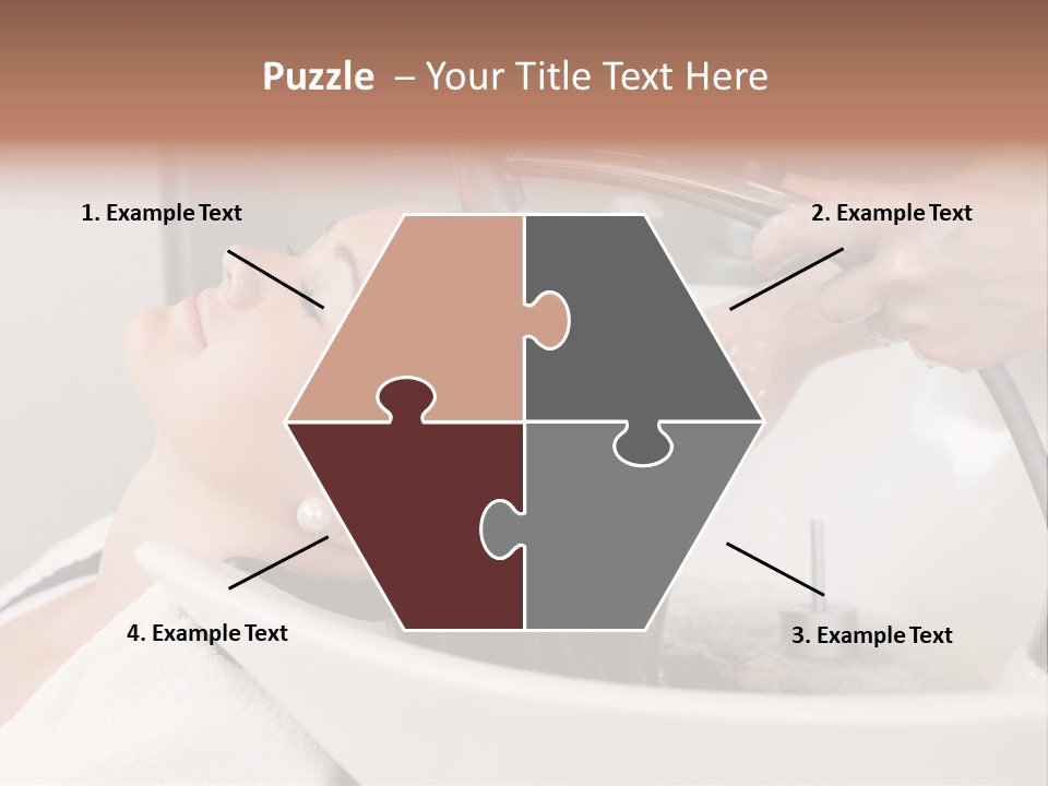 Beauty Hair Faucet PowerPoint Template