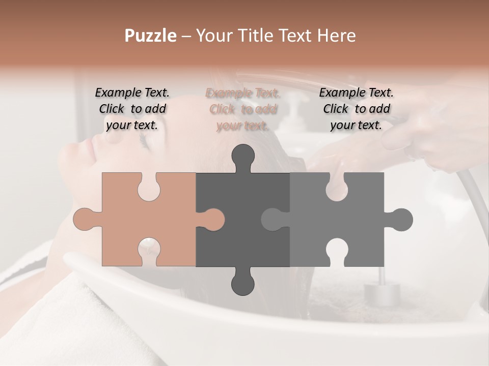 Beauty Hair Faucet PowerPoint Template