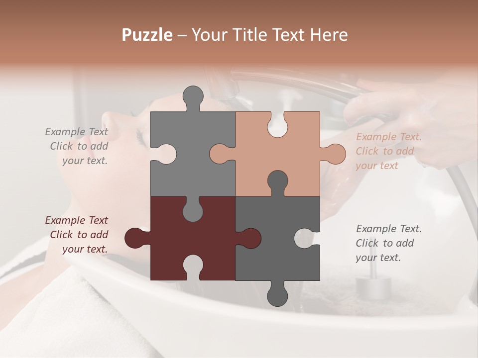 Beauty Hair Faucet PowerPoint Template