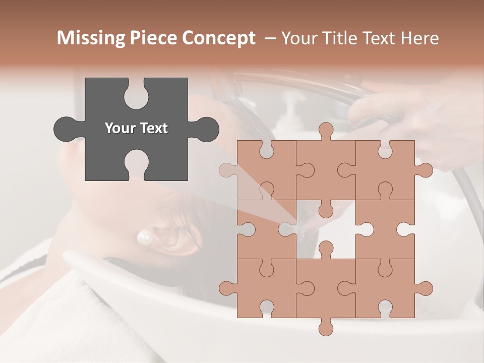 Beauty Hair Faucet PowerPoint Template