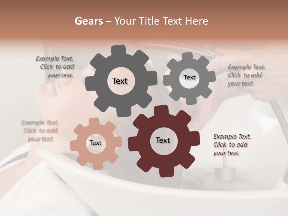 Beauty Hair Faucet PowerPoint Template