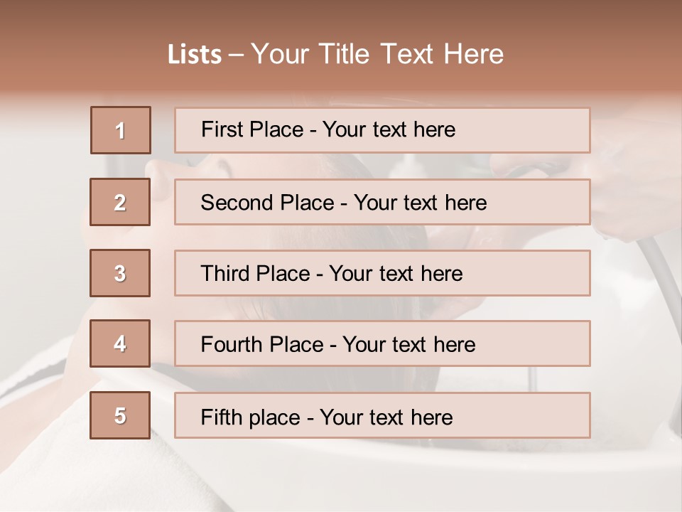 Beauty Hair Faucet PowerPoint Template