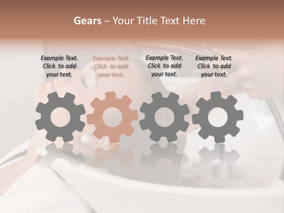 Beauty Hair Faucet PowerPoint Template