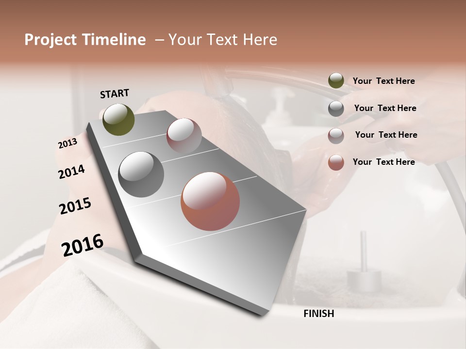 Beauty Hair Faucet PowerPoint Template