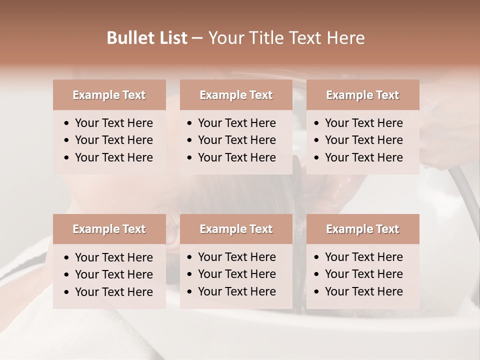 Beauty Hair Faucet PowerPoint Template