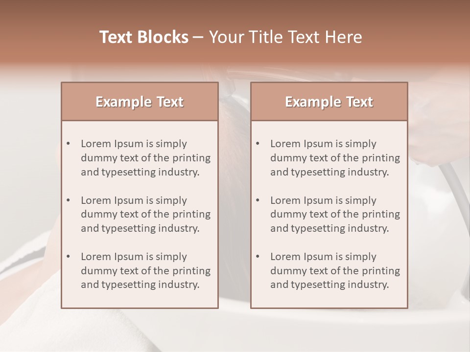 Beauty Hair Faucet PowerPoint Template