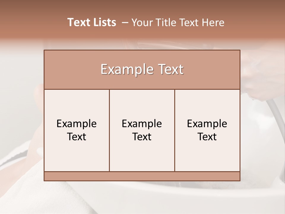 Beauty Hair Faucet PowerPoint Template