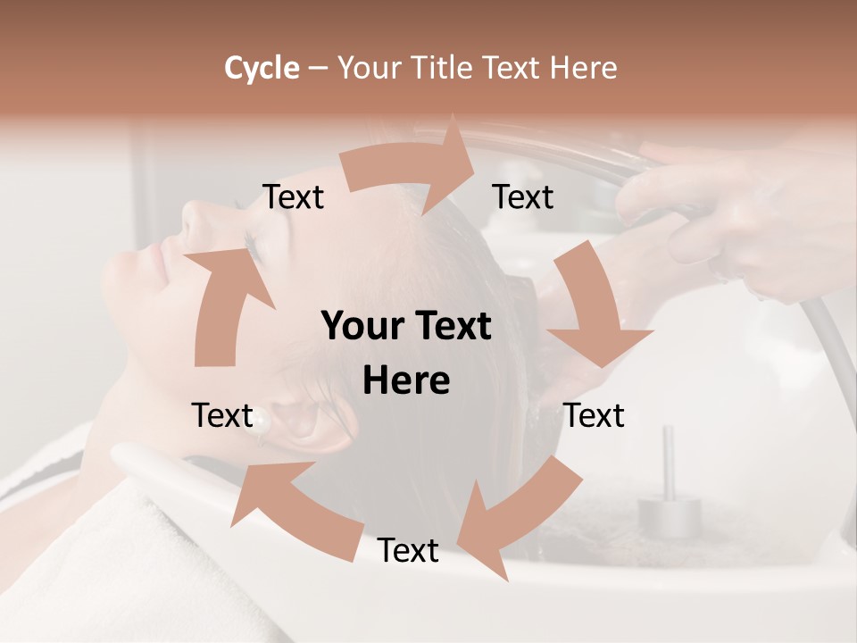 Beauty Hair Faucet PowerPoint Template