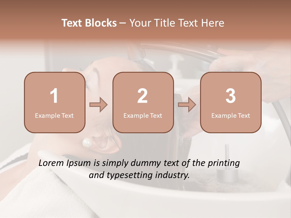 Beauty Hair Faucet PowerPoint Template
