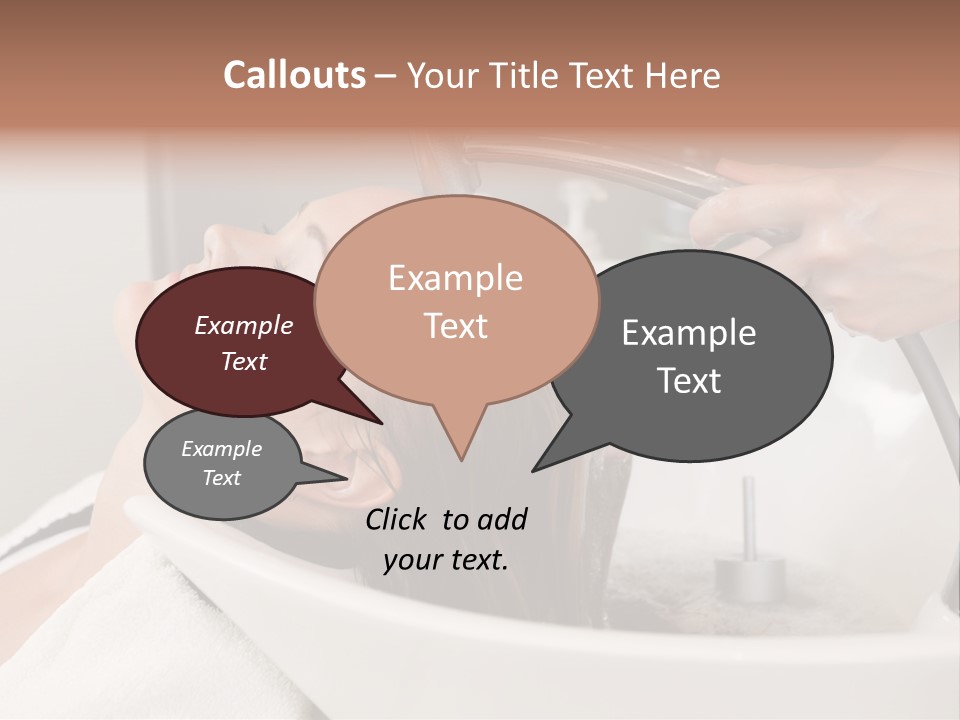 Beauty Hair Faucet PowerPoint Template