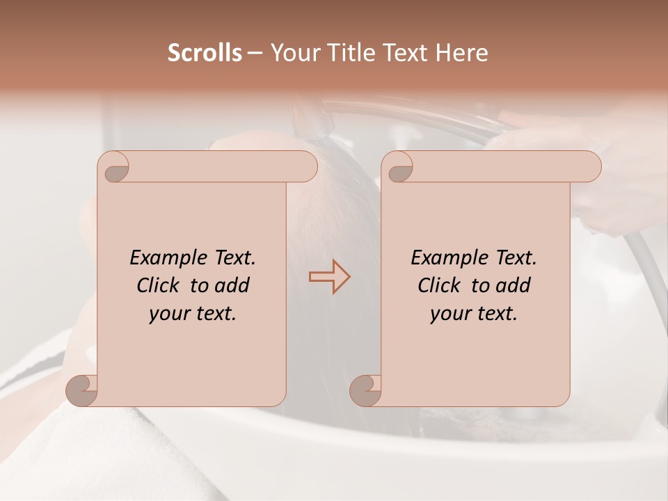 Beauty Hair Faucet PowerPoint Template