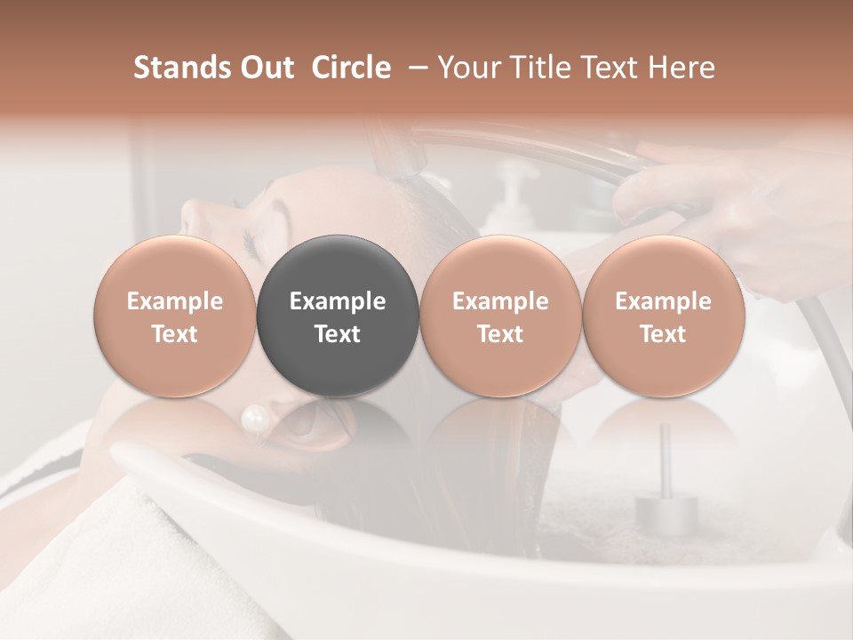 Beauty Hair Faucet PowerPoint Template