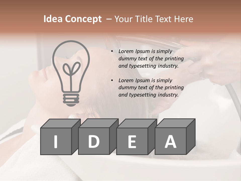 Beauty Hair Faucet PowerPoint Template