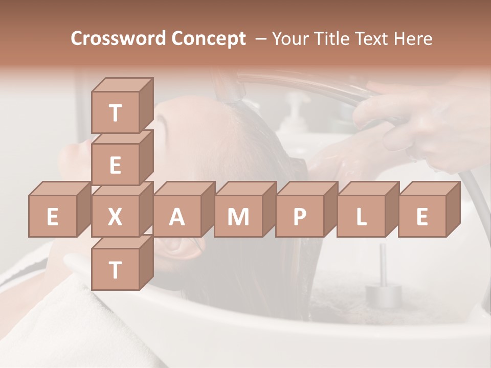 Beauty Hair Faucet PowerPoint Template