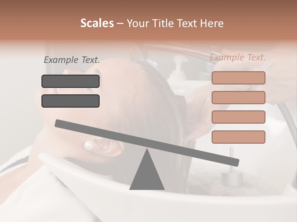 Beauty Hair Faucet PowerPoint Template