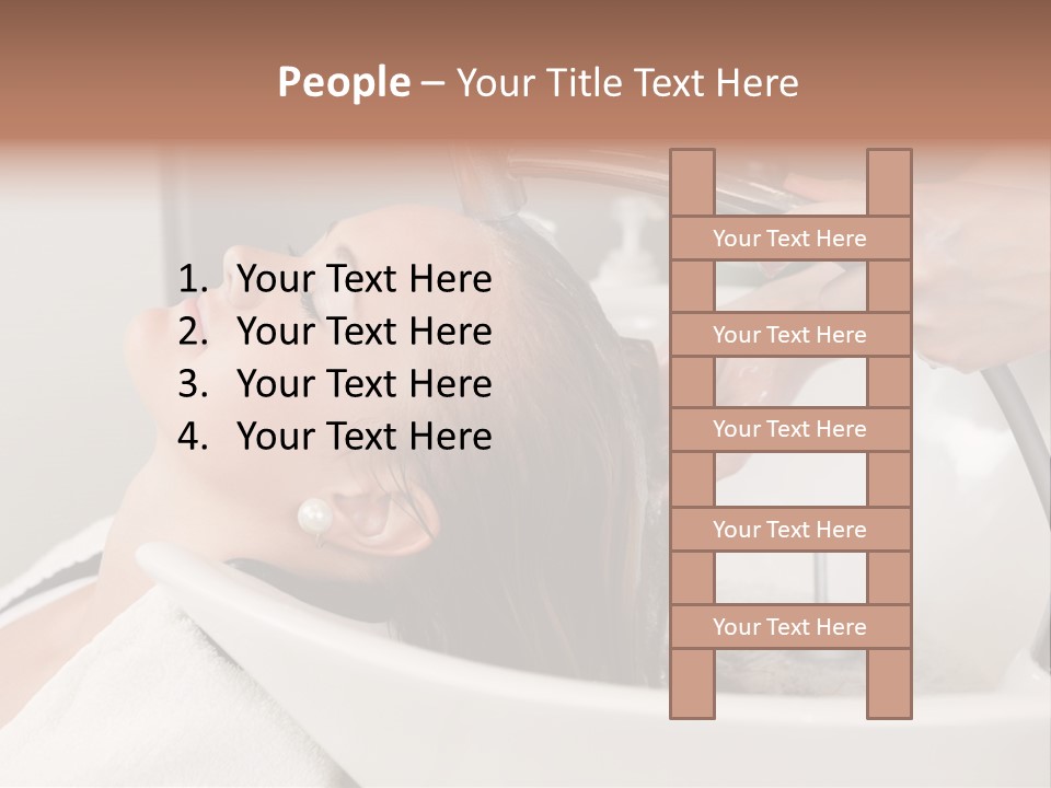 Beauty Hair Faucet PowerPoint Template