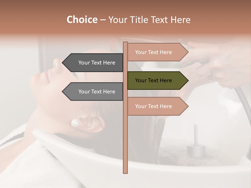 Beauty Hair Faucet PowerPoint Template