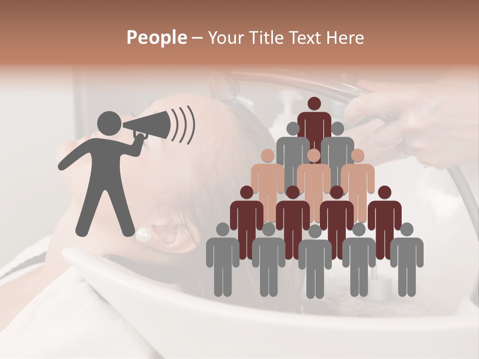 Beauty Hair Faucet PowerPoint Template