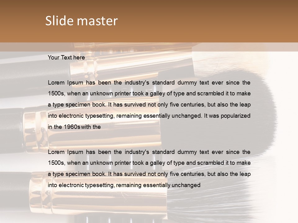 Makeup Paintbrush Make PowerPoint Template